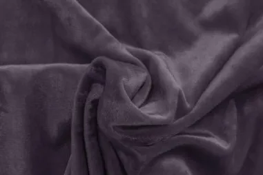 Baumwolle - Satin - Magnolie - dunkelviolett - 4023-002 - Velours stof - velvet crushed - paars - 0668-815