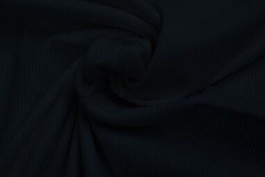 Donkerblauw - Tricot stof - rib jersey - donker blauw - 0885-600