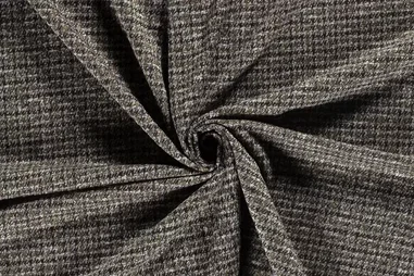 84% polyester, 14% viscose, 2% elastan stoffen - Stretch stof - jacquard - pied de poule - camel - 20229-253
