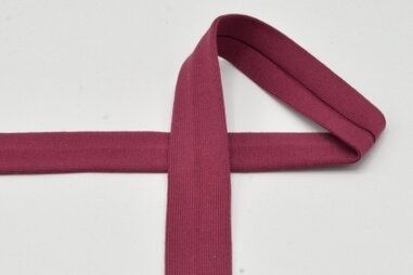 Schrägband - XBT29-190 Tricot biasband wijnrood