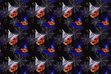 Gymnastikanzug - Tricot stof - Halloween pompoen - zwart - 20849-069