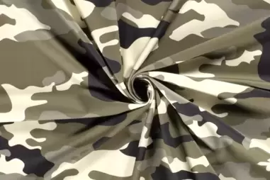 Camouflage stoffen - Tricot stof - sportswear - digitaal camouflage - kaki groen - 20253-027
