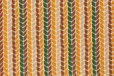 Interieurstoffen - Katoen stof - interieur en decoratiestof - linnenlook visgraat - oker/groen/beige/terra - 1630-034