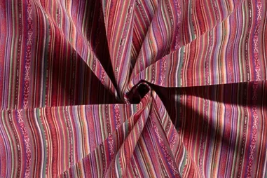 215gr/M² - Polyester stof - jacquard strepen - multi - 20310-010