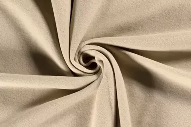 270gr/M² - Fleece stof - fleece katoen brushed - beige - 10004-052