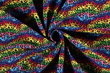 Panterprint stoffen - Texture stof - panter - multi/zwart - 20826-005