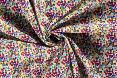 175gr/M² - Texture stof - digitaal confetti - wit/multi - 20825-050