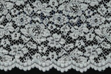 Laagjes kleding stoffen - Kant stof - bloemen - grijs - 1613-002