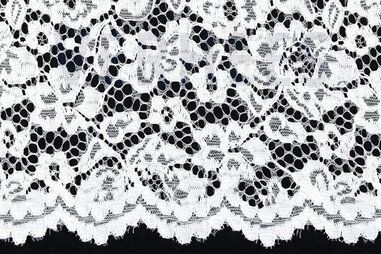 Stoffe - Spitze Stoff - Blumen - weiß - 1613-016