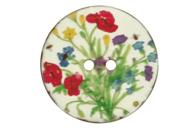 Ronde knopen - Knoop kokos bloemen - 27.5 mm - 5631-44