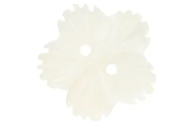 Knöpfe - Knopf Perlmutt Blume - 30 mm - 2597-48-W