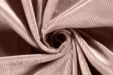 85% katoen, 10% polyester, 5% elastan stoffen - Baumwolle - Cord Stretch - altrosa - 20501-011