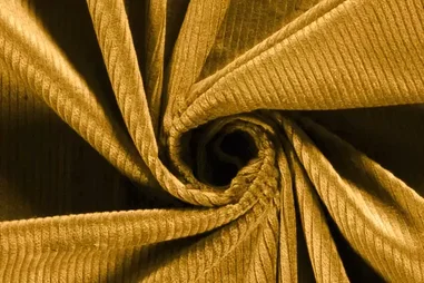 85% katoen, 10% polyester, 5% elastan stoffen - Baumwolle - Cord Stretch - ocker - 20501-034