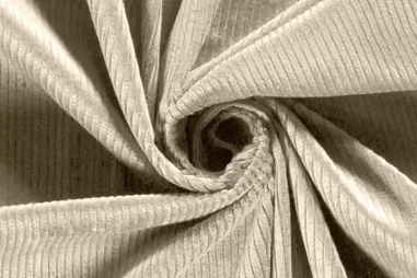 85% katoen, 10% polyester, 5% elastan stoffen - Baumwolle - Cord Stretch - cremefarben - 20501-052