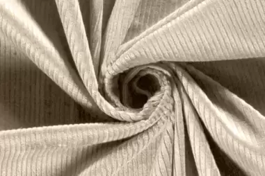 85% katoen, 10% polyester, 5% elastan stoffen - Katoen stof - corduroy stretch - beige - 20501-052