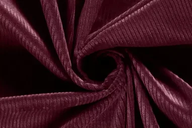 85% katoen, 10% polyester, 5% elastan stoffen - Baumwolle - Cord Stretch - bordeaux - 20501-018