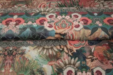 Multi stoffen - Tricot stof - digitaal fantasie - multi - 22030-12