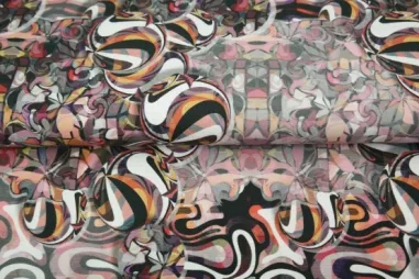 Stenzo Tricot stoffen - Tricot stof - digitaal fantasie - multi - 22023-13