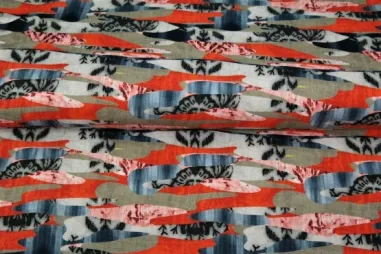 Multi stoffen - Tricot stof - digitaal fantasie - multi - 22936-13