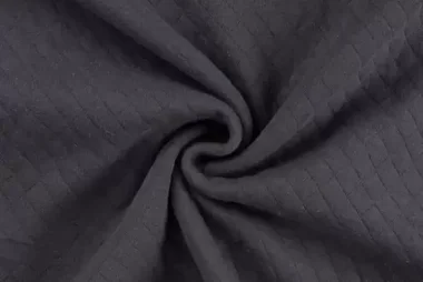 Babydeken stoffen - Tricot stof - gestepte tricot diamond - grijs - 8242-067