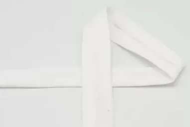 96% katoen, 4% spandex stoffen - Tricot biasband 20 mm - wit - XBT29-500-020