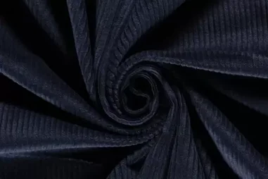 85% katoen, 10% polyester, 5% elastan stoffen - Baumwolle - Cord Stretch - navy - 20501-008