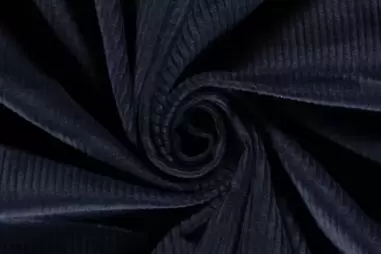 85% katoen, 10% polyester, 5% elastan stoffen - Katoen stof - corduroy stretch - marine - 20501-008