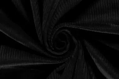Mantelstoff - Baumwolle - Cord Stretch - schwarz - 20501-069