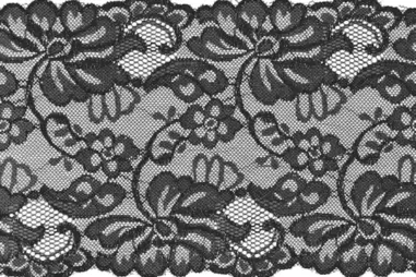 Kant band* - Rekbaar kant 150 mm - marine - XLA13-508-150