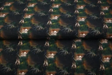 Stoffe Ausverkauf - Jersey Stoff - French Terry - digital nature - multi - 22069