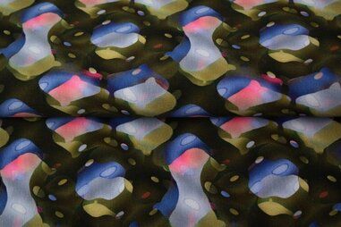 Multi - Jersey Stoff - digital abstrakt - multi - 22923-13