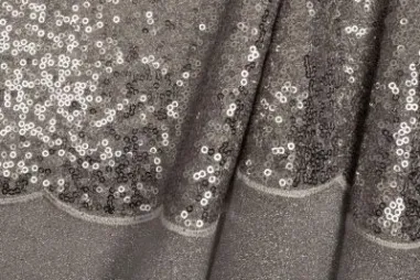 Lamé - foliedruk slangen - zilver - 2213-070 - Pailletten stof - scallop sequin - zilver - 0830-960