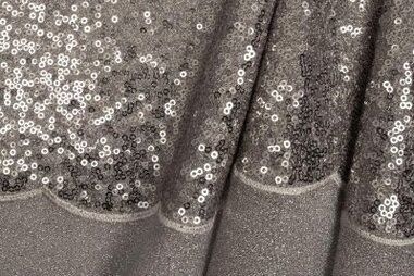 Zilveren stoffen - Polyester stof - scallop sequin - zilver - 0830-960