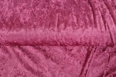 Goedkope stoffen - Velours de panne stof - aubergine - S4