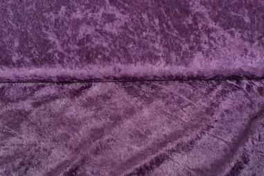 Oeko-Tex stoffen - Velours de panne stof - donkerpaars - S6