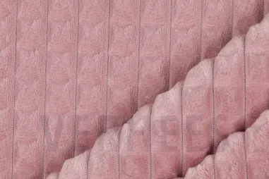Verhees stoffen - Interieurstof - velours deco square - oud roze - 4952-003