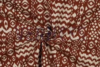Verhees stoffen - Canvas stof - bohemian - cognac - 5803-005