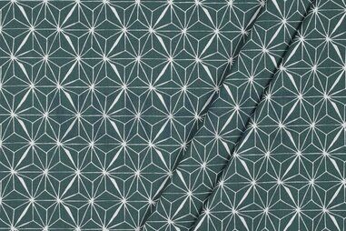 waterafstotende stoffen - Katoen met coating - abstract - groen - 5290-009