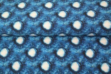Stenzo Tricot stoffen - Tricot stof - digitaal abstract - blauw - 22917-09