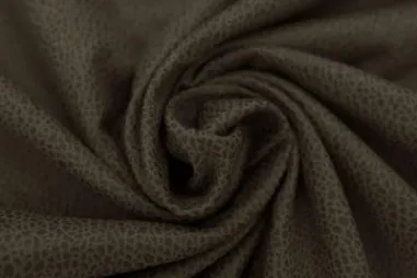 Oeko-Tex klasse 2 - Kunstleer stof - unique leather suede - taupe/groen - 0541-215