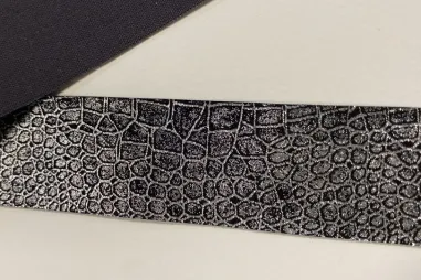 Sierband* - Sierband 30 mm - dierenprint zilver