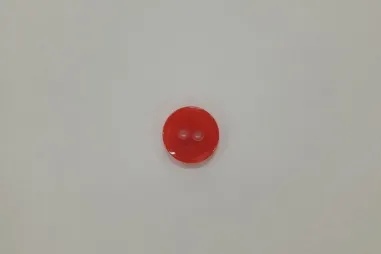 Knopen - Knoop tweegaats - rood - 15 mm - 74409-24