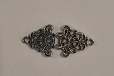Knöpfe - Westenverschluss - silber - 56 mm breit - 25 mm hoch