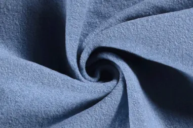 Blauwe stoffen - Wollen stof - Gekookte wol - blauw - 4578-002