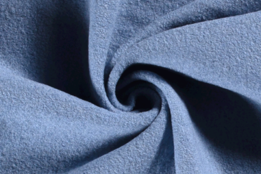 Poncho stoffen - Wollen stof - Gekookte wol - blauw - 4578-002
