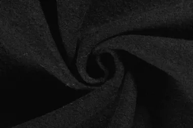 Mantelstoff - NB 4578-069 Gekochte Wolle schwarz