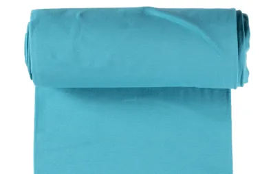 Stoffe - Bündchenstoff - aqua - 5500-104