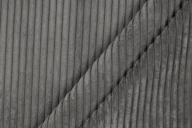Verduisteringsstof - grijs - 8050-067 - Interieurstof - velours deco corduroy - grijs - 5292-002