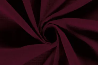Babydeken stoffen - Katoen stof - Hydrofielstof uni - bordeaux - 3001-018