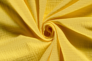 Gele stoffen - Katoen stof - hydrofielstof uni - geel - 3001-133